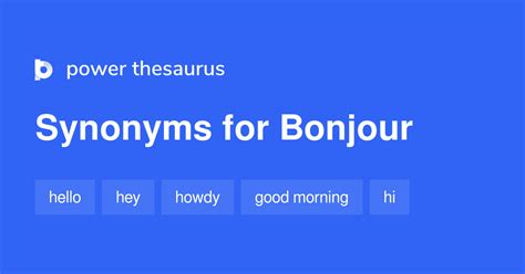 bonjour synonyms